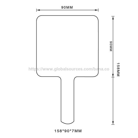 Miroir de Poche Cosmétique avec Logo Privé, Carré, avec Poignée, Compact, Miroir de Maquillage Cosmétique en Gros, Vente Chaude
