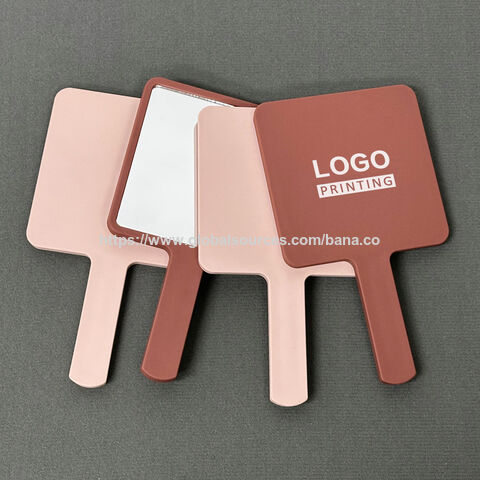 Miroir de Poche Cosmétique avec Logo Privé, Carré, avec Poignée, Compact, Miroir de Maquillage Cosmétique en Gros, Vente Chaude
