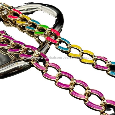 Cadenas acrílicas de colores de venta caliente, cadenas gruesas hip-hop, collares de cadena DIY, pulseras