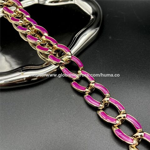 Cadenas acrílicas de colores de venta caliente, cadenas gruesas hip-hop, collares de cadena DIY, pulseras