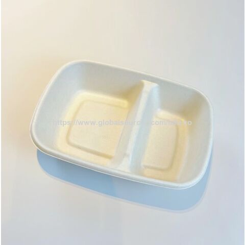 Vajilla desechable de alta calidad, contenedores de alimentos biodegradables para picnic, bandejas personalizadas de bagazo para snacks/carne/ensalada, alternativa al plástico