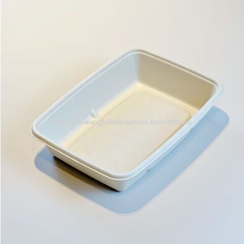 Vajilla desechable de alta calidad, contenedores de alimentos biodegradables para picnic, bandejas personalizadas de bagazo para snacks/carne/ensalada, alternativa al plástico