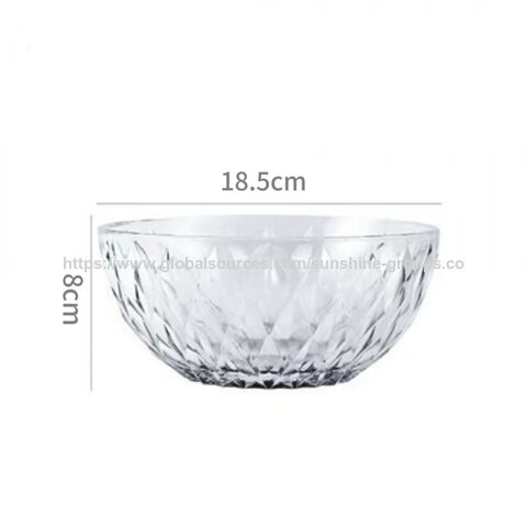 Saladeira transparente com tampa, fruteira de alto valor para uso doméstico, tigela para sopa de macarrão instantâneo para estudantes com tampa, sobremesa de vegetais