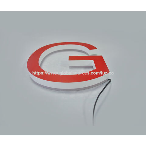 Letreiros 3D com letras retroiluminadas LED personalizadas, letras de aço inoxidável, letreiros 3D LED luminosos, letras de canal de alumínio para lojas