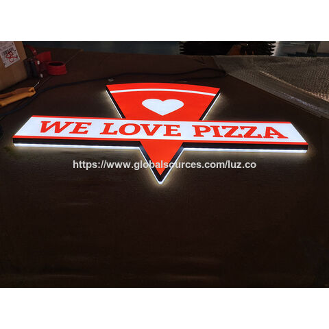 Letreiros 3D com letras retroiluminadas LED personalizadas, letras de aço inoxidável, letreiros 3D LED luminosos, letras de canal de alumínio para lojas