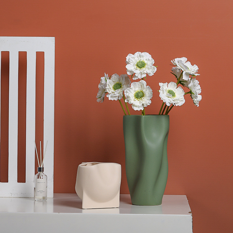 Macetas de flores, jarrón pequeño de cerámica simple, decoración para el hogar, macetas al por mayor