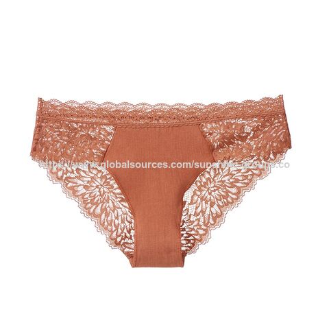 Bragas triangulares de encaje para mujer - Ropa interior femenina cómoda y transpirable, sin costuras, calado estilo francés