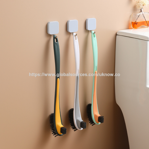 Cepillos de inodoro, cepillo de limpieza de cerdas suaves de doble cara para el hogar