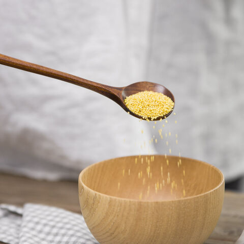 Japanischer Holzlöffel mit langem Griff, kreativer handgefertigter Massivholzlöffel