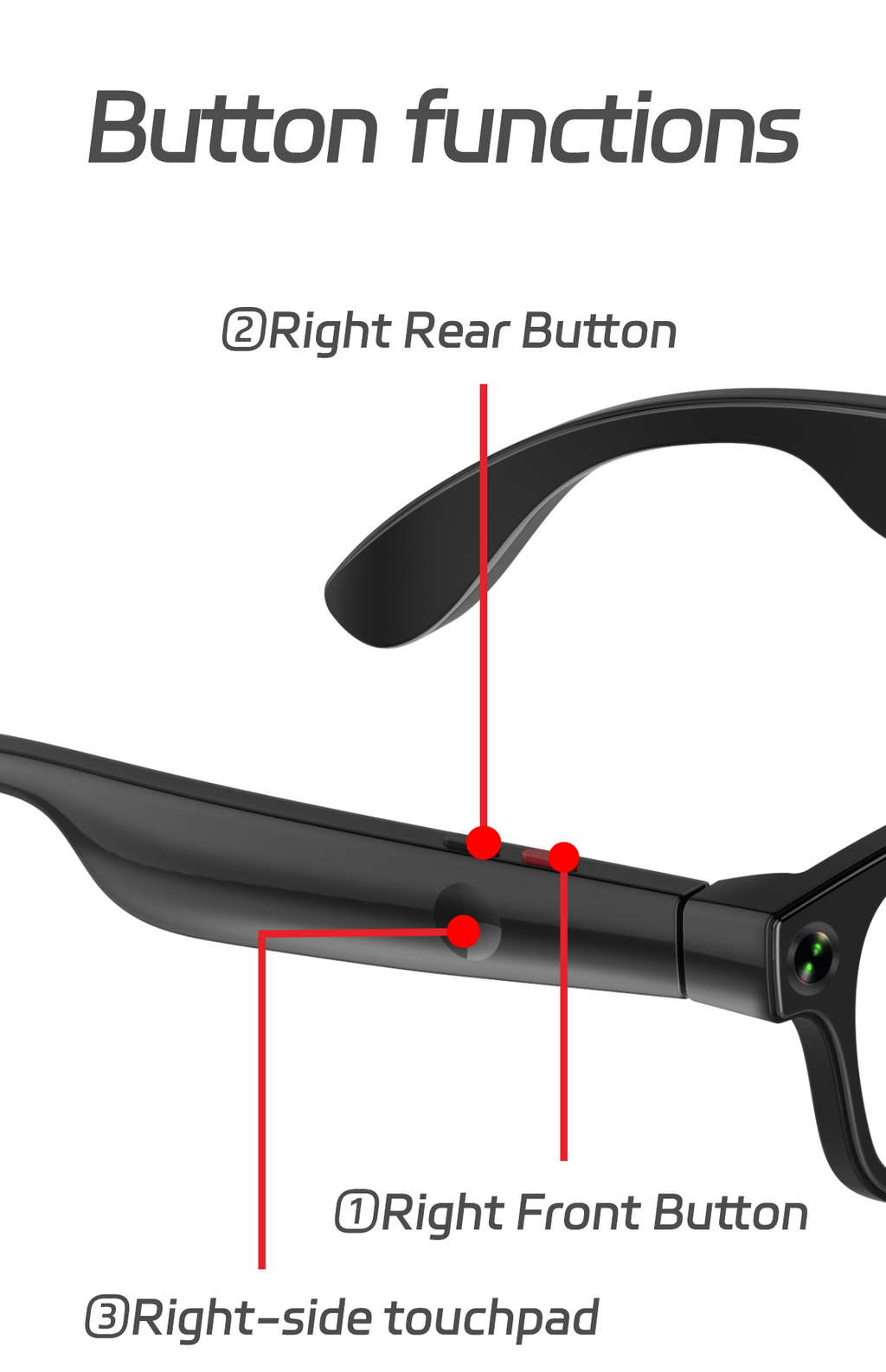 G1 Smart Glasses With Camera Chat Gpt Music Call Enc Noise Cancellation ...