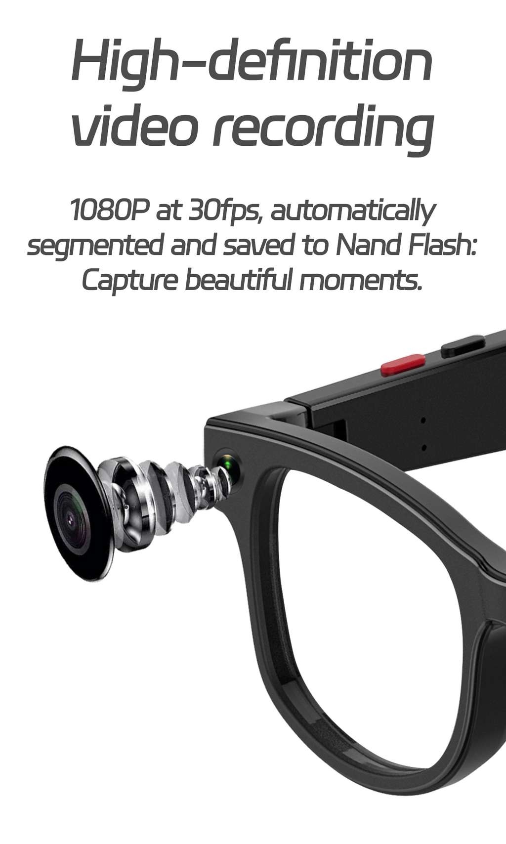 G1 Smart Glasses With Camera Chat Gpt Music Call Enc Noise Cancellation ...