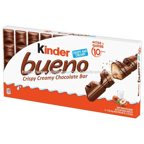 Kinder Bueno White Schokolade und Haselnusscreme Riegel, 2 einzeln verpackte Riegel à 40g, 30er Pack - Limited Edition