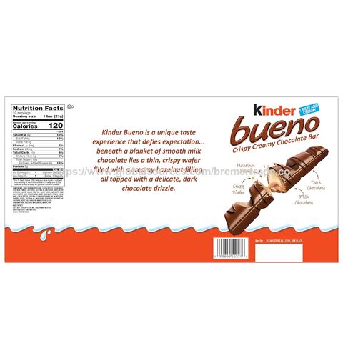 Kinder Bueno White Schokolade und Haselnusscreme Riegel, 2 einzeln verpackte Riegel à 40g, 30er Pack - Limited Edition