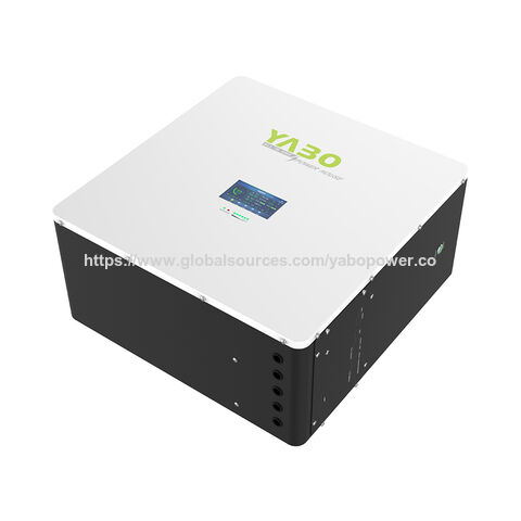 Bateria LiFePO4 de Ciclo Profundo YABO 48V 200Ah Montada na Parede para Sistemas Solares Off-Grid