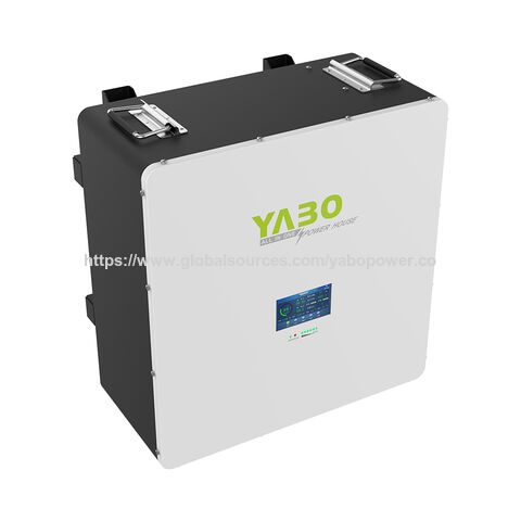 Bateria LiFePO4 de Ciclo Profundo YABO 48V 200Ah Montada na Parede para Sistemas Solares Off-Grid