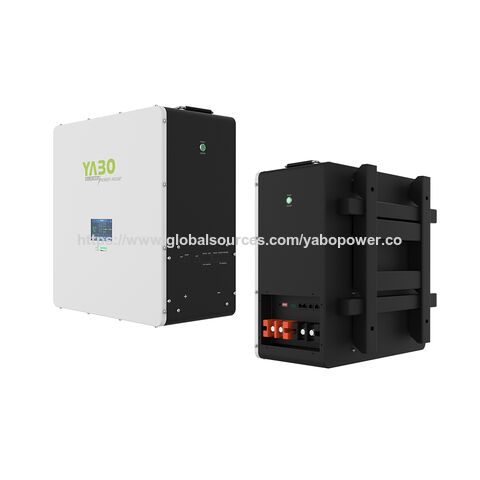 Bateria LiFePO4 de Ciclo Profundo YABO 48V 200Ah Montada na Parede para Sistemas Solares Off-Grid