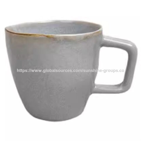 Taza de Cerámica Cambia de Color con Diseño de Letras, Juego de Tazas para Sublimación con Tapa y Cuchara, Ideal para Parejas y Hogar - Venta al por Mayor