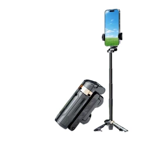 Trípode Selfie Stick Mini Portátil de Venta Caliente, Soporte de Piso Plegable, Tamaño de Bolsillo, Telescópico, Soporte para Teléfono, Grabación de Viajes
