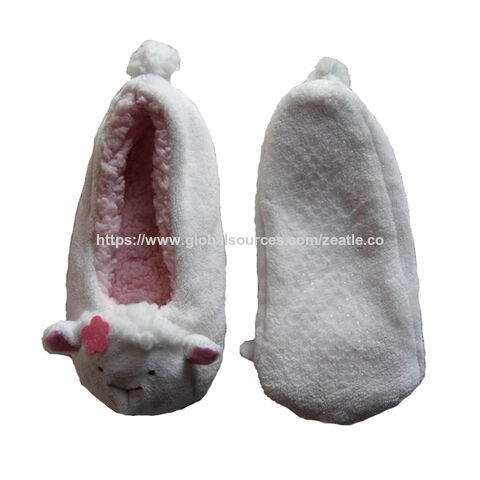 Günstige Damen Hausschuhe für den Innenbereich, Kuschelige Winter Fuzzy Damen Socken mit Gripp