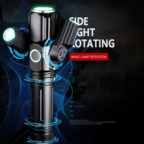 Faros de Bicicleta Luz T6 Aleación de Aluminio Rotatoria para Montar de Noche, Linterna Potente, Accesorio de Iluminación Telescópica