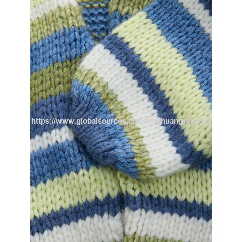 Rosa gestreifte, weiche, flauschige Strickjacke - Damen Strickjacken Großhandel Hersteller