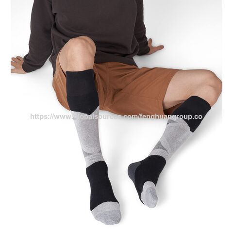 Chaussettes de ski pour femmes et hommes avec rembourrage complet, chaussettes chaudes d'hiver en laine