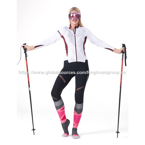 Chaussettes de ski pour femmes et hommes avec rembourrage complet, chaussettes chaudes d'hiver en laine