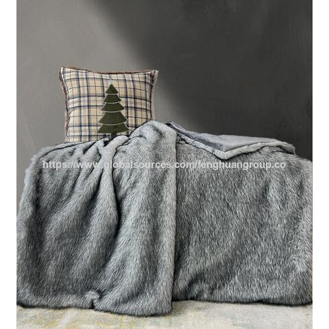 Couverture en fausse fourrure double face brossée personnalisée de haute qualité pour la vente en gros