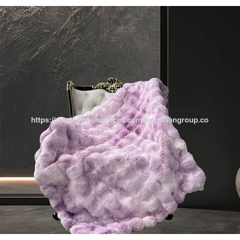 Couverture en fausse fourrure double face brossée personnalisée de haute qualité pour la vente en gros
