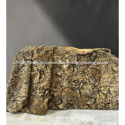 Couverture en fausse fourrure double face brossée personnalisée de haute qualité pour la vente en gros