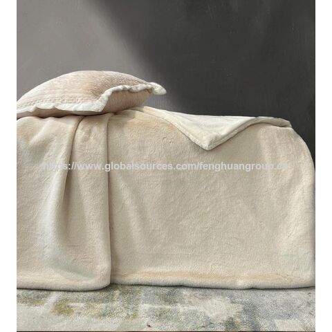 Couverture en fausse fourrure double face brossée personnalisée de haute qualité pour la vente en gros