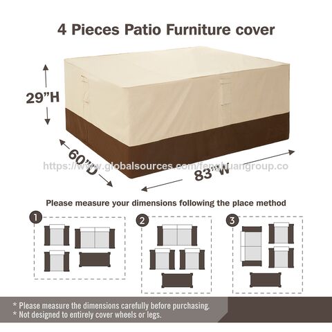 Penutup Furnitur Teras 600D, Penutup Furnitur Luar Ruangan Tahan Air