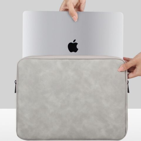Bolsa Protetora Impermeável para Laptop de Viagem, Antichoque, Capa de Tablet em Couro Sintético, Capa Acolchoada Macia para Laptop de 13 Polegadas/14 Polegadas