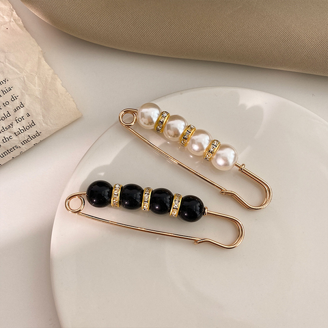 Broche de Mode avec Perles et Éléments en Cristal pour Ajuster les Vêtements et la Taille - Broches pour Pantalons pour Femmes en Gros