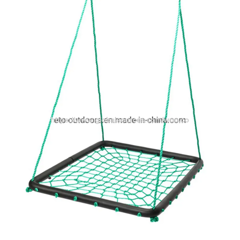 Columpio de Red para Árbol, Interior/Exterior, para Niños, Columpio Cuadrado de Cuerda, Cama Colgante, Asiento de Columpio, Juguete Infantil