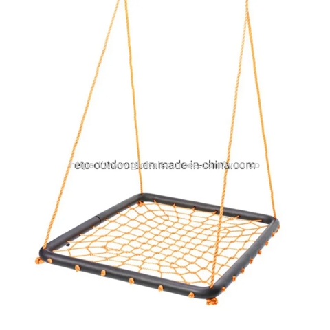 Columpio de Red para Árbol, Interior/Exterior, para Niños, Columpio Cuadrado de Cuerda, Cama Colgante, Asiento de Columpio, Juguete Infantil