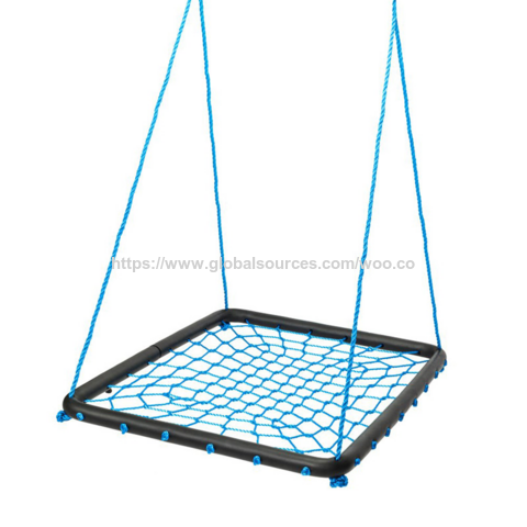 Columpio de Red para Árbol, Interior/Exterior, para Niños, Columpio Cuadrado de Cuerda, Cama Colgante, Asiento de Columpio, Juguete Infantil