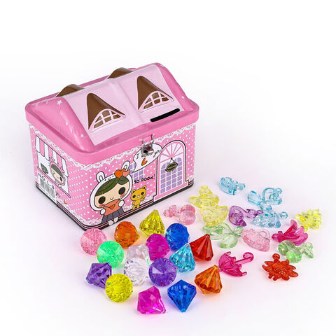 Cajas de dinero, hucha de hierro con diseño de niño y niña, alcancía de dibujos animados para niños, tarro para monedas de cambio, caja de dulces para bodas