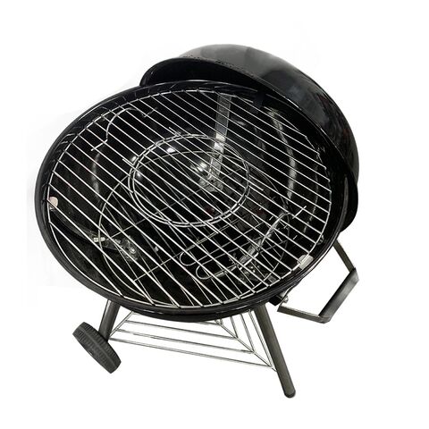 Gril de barbecue extérieur en forme de pomme emboutie de 22,5 pouces avec grille de cuisson émaillée