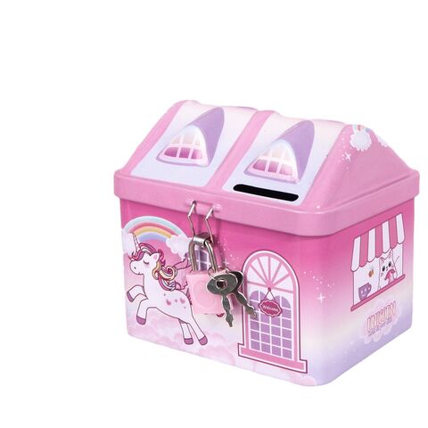 Cajas de dinero, hucha de hierro con diseño de niño y niña, alcancía de dibujos animados para niños, tarro para monedas de cambio, caja de dulces para bodas