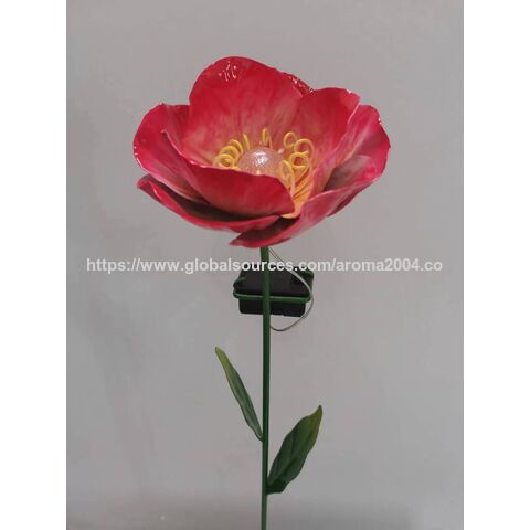 Luz solar LED decorativa de metal com o menor preço de fabricante para decoração de jardim, pátio, gramado, caminho, ornamento de quintal
