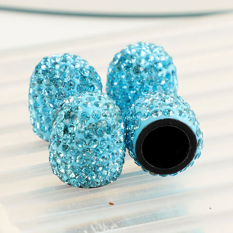 Tapones de Válvula con Diamantes, Tapones Universales para Neumáticos de Coche, Tapones para Neumáticos de Coche Totalmente Cubiertos con Diamantes