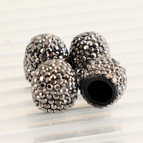 Tapones de Válvula con Diamantes, Tapones Universales para Neumáticos de Coche, Tapones para Neumáticos de Coche Totalmente Cubiertos con Diamantes