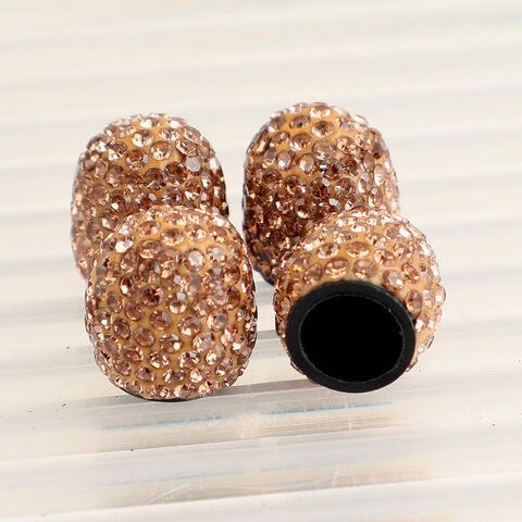Tapones de Válvula con Diamantes, Tapones Universales para Neumáticos de Coche, Tapones para Neumáticos de Coche Totalmente Cubiertos con Diamantes