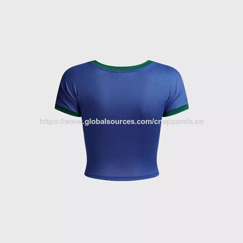 Camiseta Y2K de Gola Redonda, Justa, Estilo Jersey de Futebol