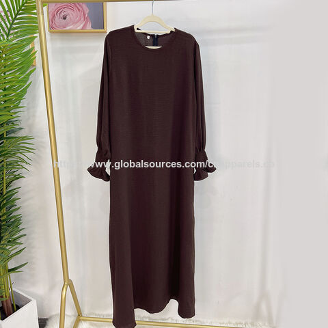 Abaya Langarm Muslimisches Kleid für Damen Dubai Islamisches Kleid