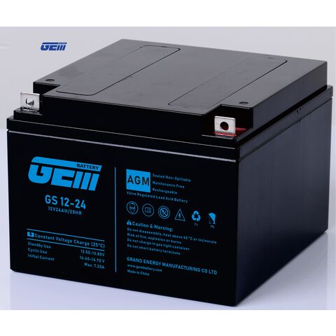 Bateria AGM 12V 26Ah de Fábrica para Armazenamento, Bateria de Ciclo Profundo