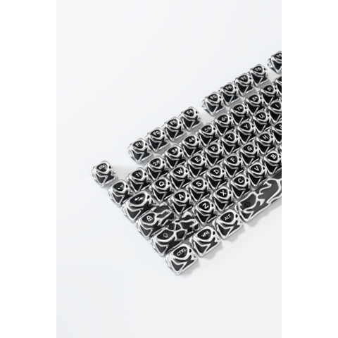 GAOXD Venom Keycap Set mit metallischem Gefühl, ABS-Tastenkappen, glatte Haptik, hoch abriebfest, durchscheinende Tastenkappen