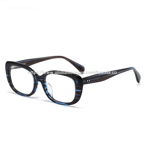 Lunettes de vue en acétate pour hommes et femmes, monture optique personnalisée de petite taille en gros de haute qualité