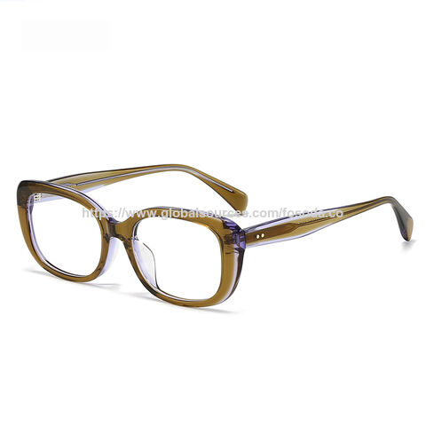 Lunettes de vue en acétate pour hommes et femmes, monture optique personnalisée de petite taille en gros de haute qualité